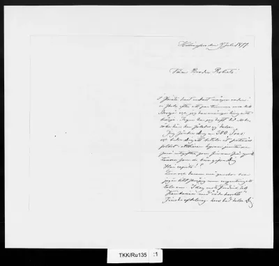 TKK/Ru135, Runeberg, Walter, 9.7.1877