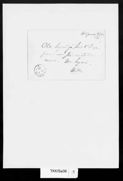 TKK/Sa36, Salo, Wilho, 8.9.1890