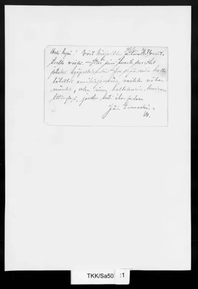 TKK/Sa50, Salo, Wilho, 1.7.1891