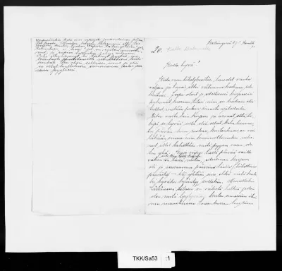 TKK/Sa53, Salo, Wilho, 27.7.1891