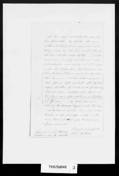 TKK/Sä648, Särkelä, Evelina [Särkelä, Eveliina], 29.9.[1879]