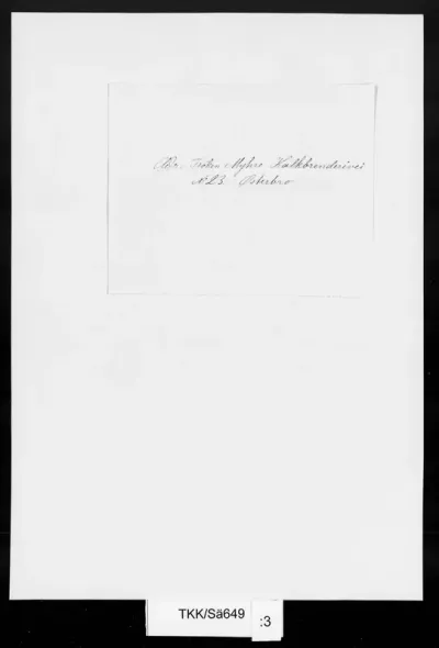 TKK/Sä649, Särkelä, Evelina [Särkelä, Eveliina], 12.11.1879