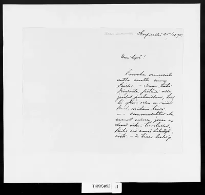 TKK/Sa92, Salo, Wilho, 25.12.1895