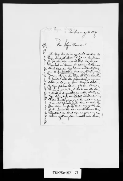TKK/Sc157, Schauman, B. O., 28.7.1891