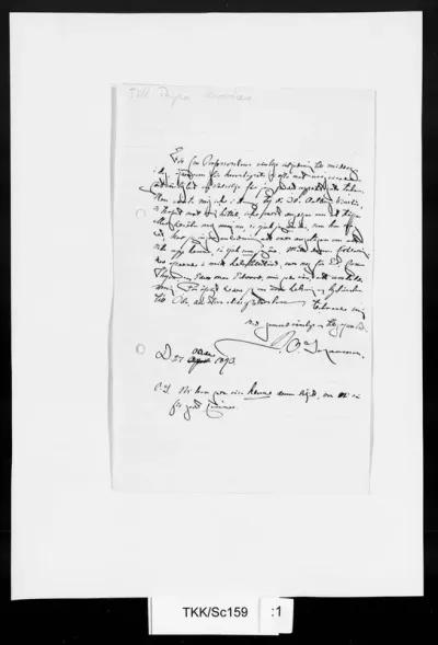 TKK/Sc159, Schauman, B. O., 27.10.1893