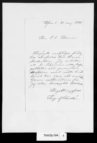 TKK/Sc194, Schultén, Hugo af, 23.8.1880