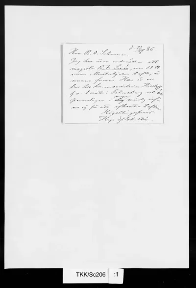 TKK/Sc206, Schultén, Hugo af, 23.5.1886