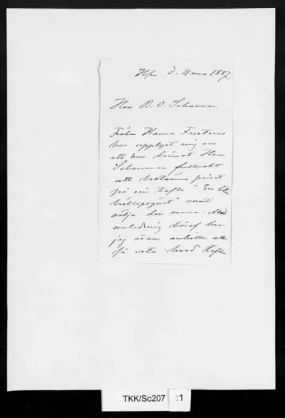 TKK/Sc207, Schultén, Hugo af, 11.3.1887