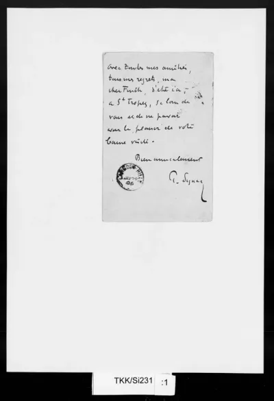 TKK/Si231, Signac, Paul, [31.7.1905]
