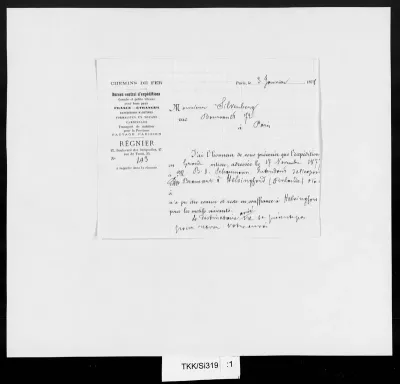 TKK/Si319, Silfverberg, Ida / Diverse, 17.1.1865