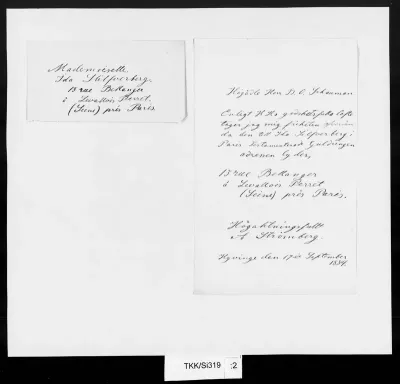 TKK/Si319, Silfverberg, Ida / Diverse, 3.1.1878