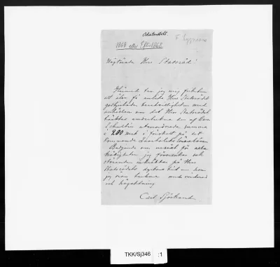 TKK/Sj346, Sjöstrand, Carl Eneas, s.d.[1868 tai sen jlk, F.C:n merkintä?]