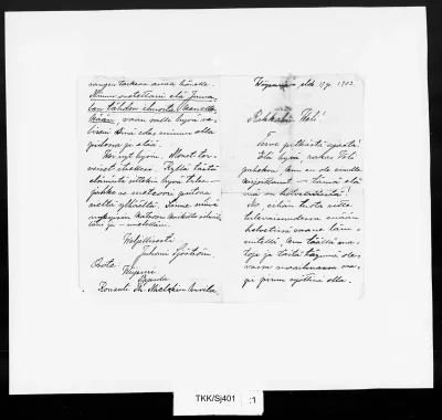 TKK/Sj401, Sjöström, Juhani, 17.08.1902