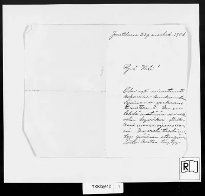 TKK/Sj412, Sjöström, Juhani, 23.03.1906