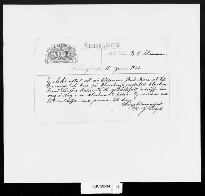 TKK/St504, Stigell, Henrik Johan / Stigells stenhuggeri, 15.6.1883