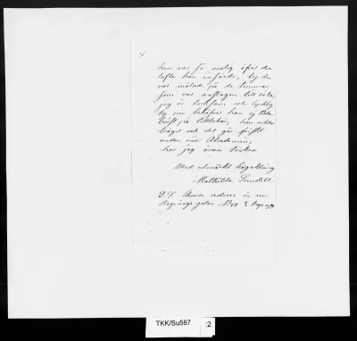TKK/Su587, Sundell, Mathilda, 29.4.1885