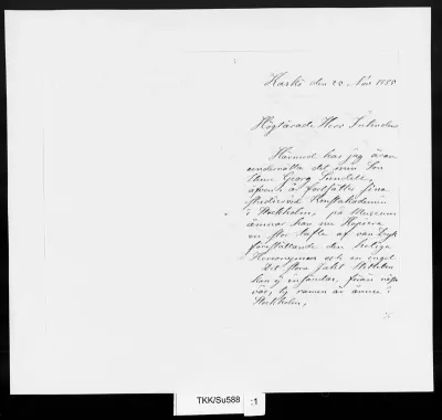 TKK/Su588, Sundell, Mathilda, 25.11.1885