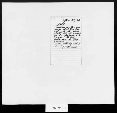 TKK/Th41, Thomé, Verner, 22.02.1924