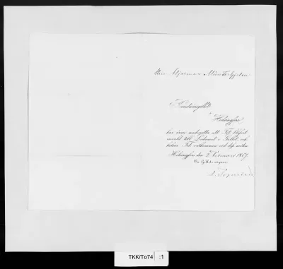 TKK/To74, Topelius, Zacharias, 2.2.1867