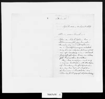 TKK/To78, Topelius, Zacharias, 10.4.1889