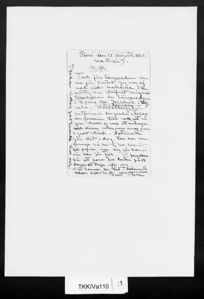TKK/Va110, Vallgren, Ville, 21.8.1888