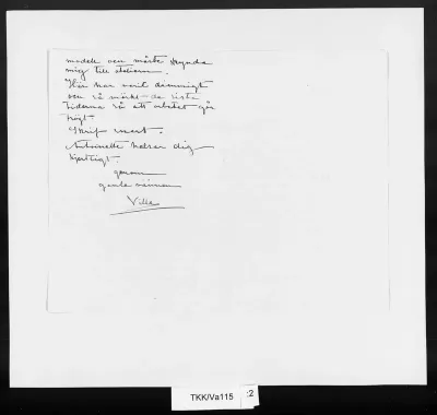 TKK/Va115, Vallgren, Ville ja Antoinette, 19.1.1889