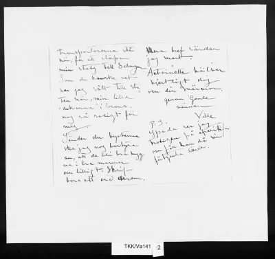 TKK/Va141, Vallgren, Ville, 18.4.1892
