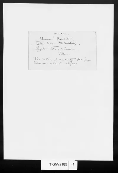 TKK/Va185, Vallgren, Ville, [27.6.1900]