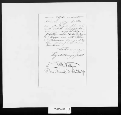 TKK/Va52, Vallgren, Ville, 2.2.1882