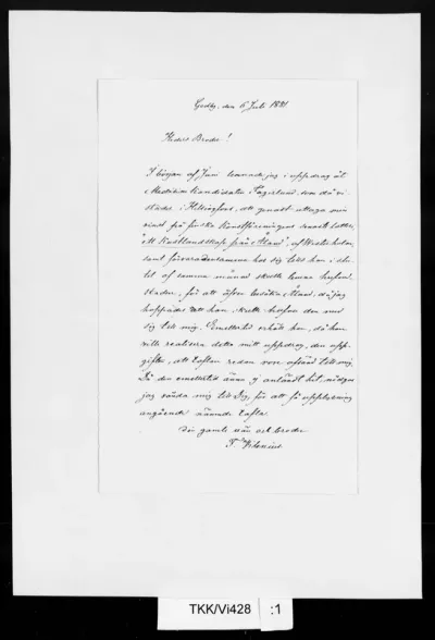 TKK/Vi428, Vilenius, F., 6.7.1881