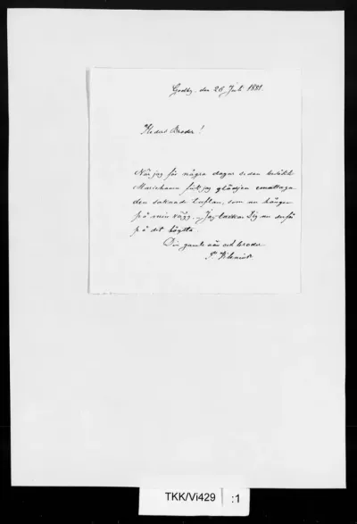 TKK/Vi429, Vilenius, F., 26.7.1881
