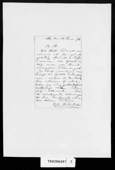TKK/We241, Westerholm, Victor, 18.3.1892