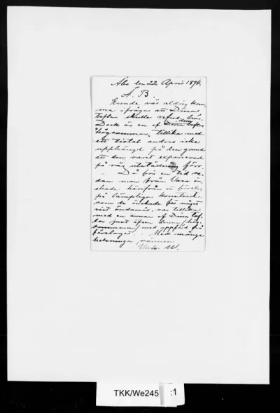 TKK/We245, Westerholm, Victor, 22.4.1894