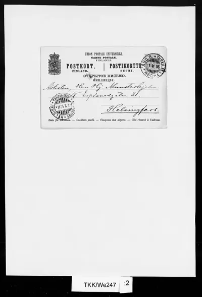 TKK/We247, Westerholm, Victor, 1.3.1895
