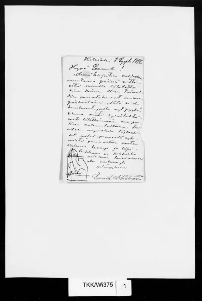TKK/Wi375, Wikström, Emil, 2.9.[postileima 3.10.]1896