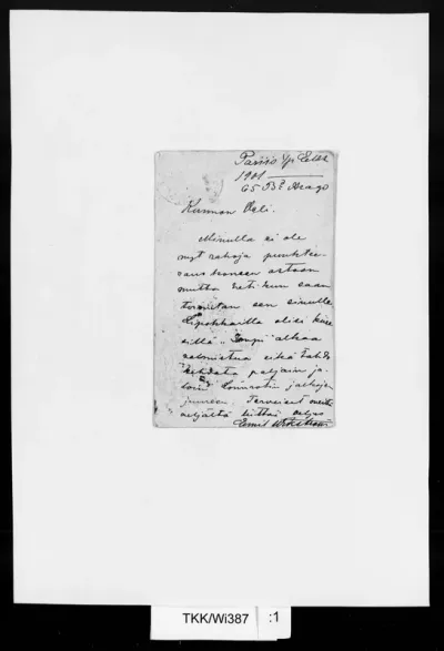 TKK/Wi387, Wikström, Emil, 04.08.1901