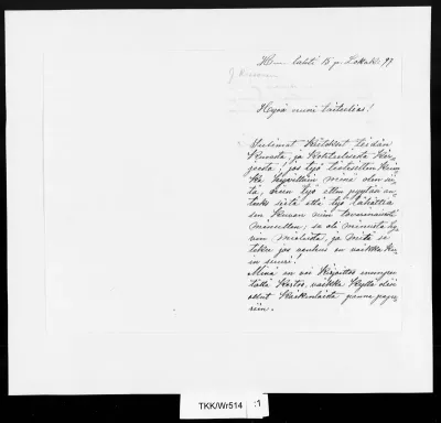 TKK/Wr514, Wright, Ferdinand von, 15.10.1897