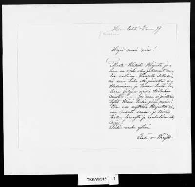 TKK/Wr515, Wright, Ferdinand von, 11.11.1897