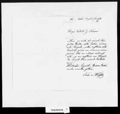 TKK/Wr519, Wright, Ferdinand von, 14.12.1898