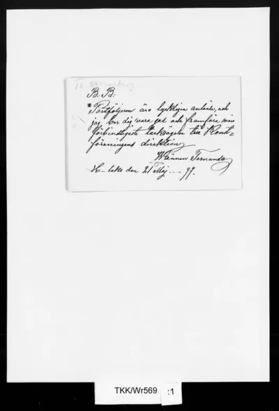 TKK/Wr569, Wright, Ferdinand von, 21.5.1897