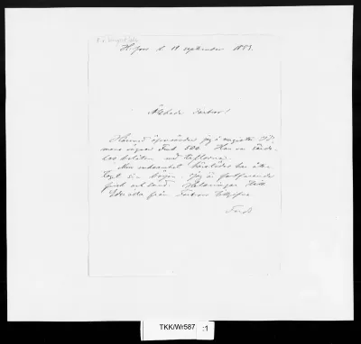 TKK/Wr587, Wright, Ferdinand von, nuor. (?), 19.9.1883