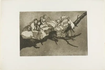 To Go Amongst the Branches, i.e. to talk through one's hat, plate three from Los Proverbios
