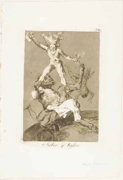 To Rise and to Fall, plate 56 from Los Caprichos