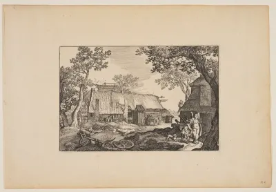 Tobias and the Angel, from Landscapes (Verscheyden aerdige Lanthuysen...)