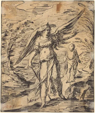 Tobias and the Angel [verso]