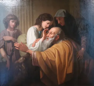 Tobias Curing His Father's Blindness