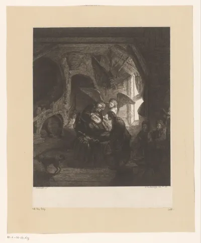 Tobias geneest de blinde Tobit