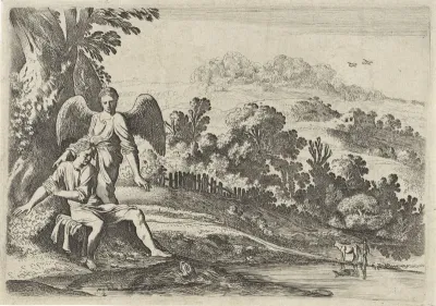 Tobias schrikt van de vis