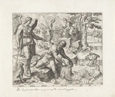Tobias vangt de vis