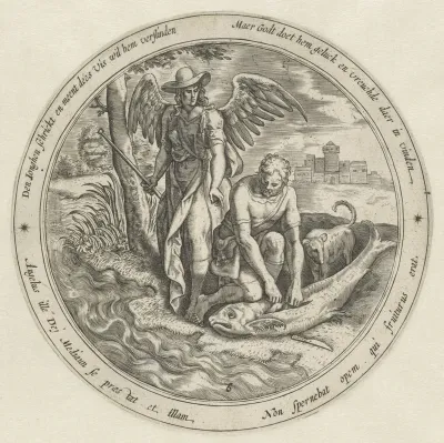 Tobias verwijdert de ingewanden van de vis